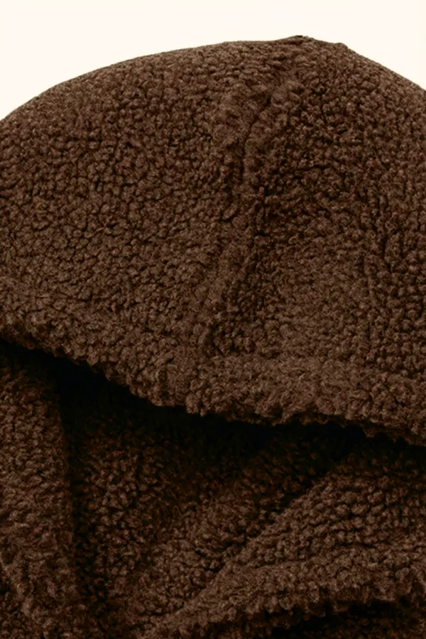 Sweat à capuche en polaire sherpa doublé en peau d'agneau pour homme Genius Store SHERPA-KAP