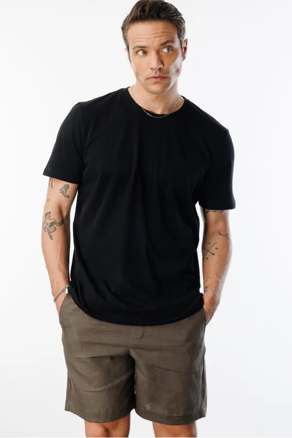 T-shirt homme 100 % coton, coupe classique, col rond, basique, BASIC-T-SHIRT1