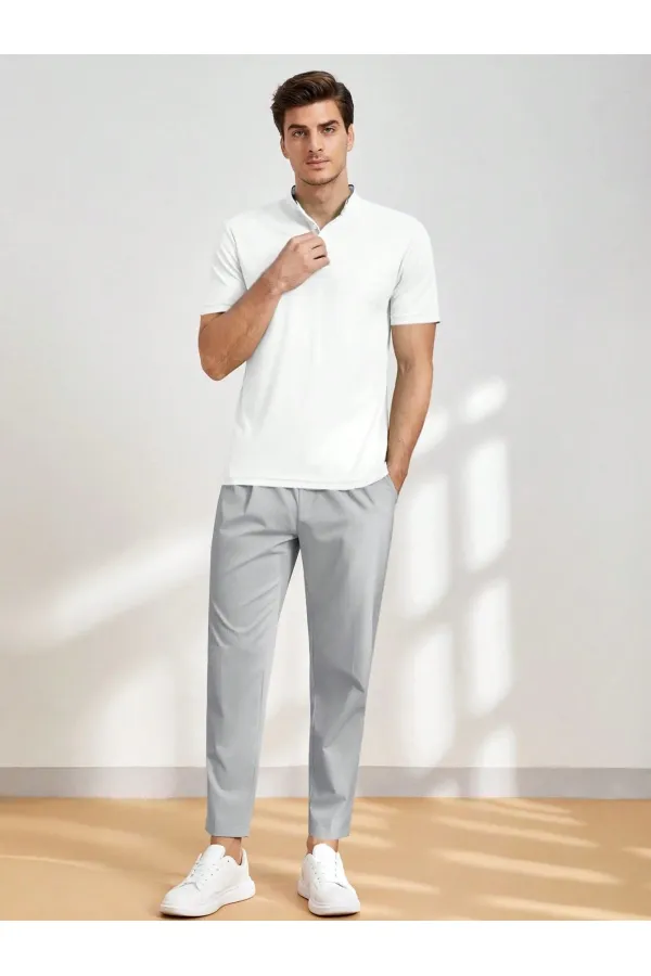 Men's Jogger Pants with Elastic Waistband and Pockets - Men's Jogger Pants