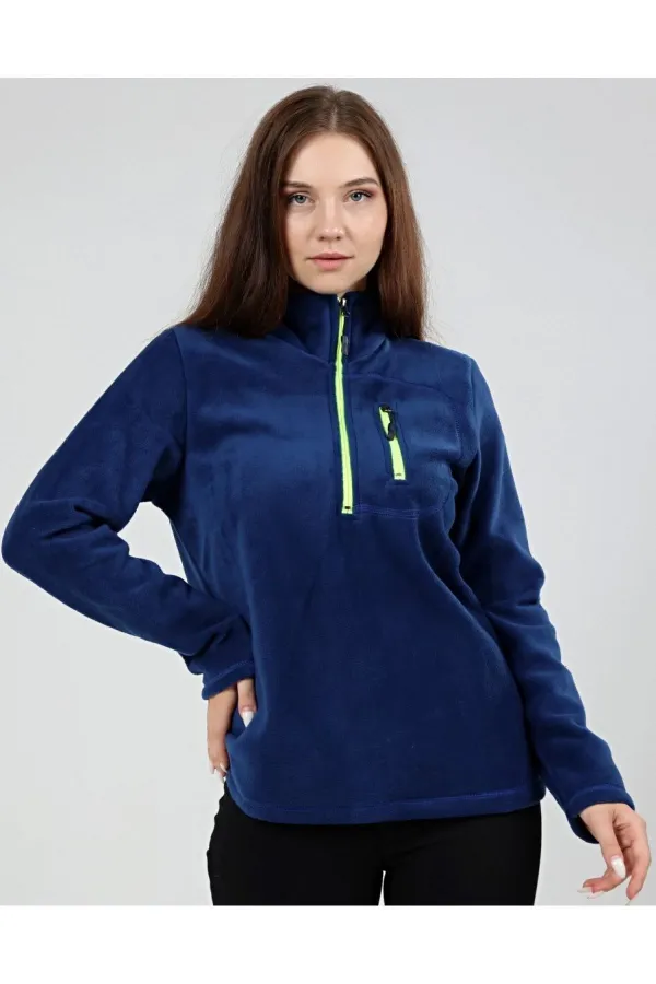 Store Women's Fleece Half-Zip Outdoor Sports Fleece with Pockets