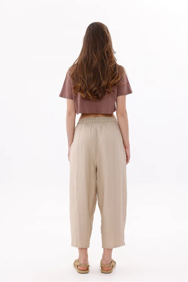 Women's Harem Pants with Pockets, Ayrobin Harem Pants, Adjustable Elastic Waistband, WOMEN'S SHALBAR