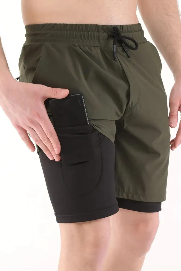 Short de course pour homme, séchage rapide, en micropolymère, idéal pour l'entraînement et le fitness sur gazon synthétique. Short d'athlète 1