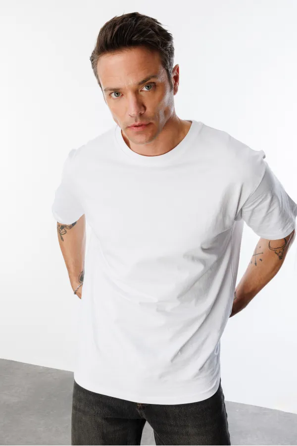 Men's Oversize Fit 100% Organic Cotton Crew Neck T-Shirt OVERSIZE-MEN-T-SHIRT