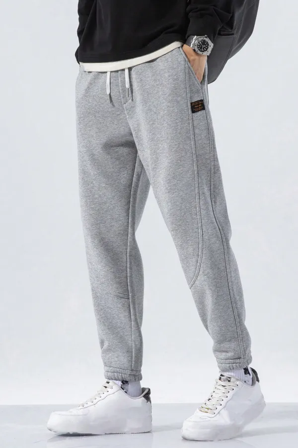 Genıus Store Erkek Eşofman İçi Polarlı Bağcıklı Bel Jogger Spor Eşofman Altı SPOR-ESF001