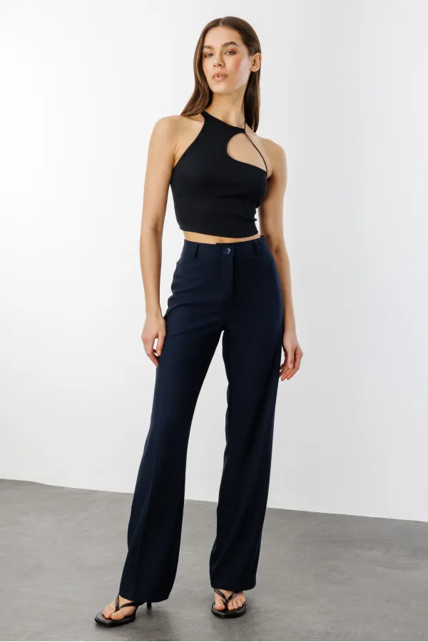 Kadın Yüksek Bel Wide Leg Kumaş Pantolon PANTOLON-004