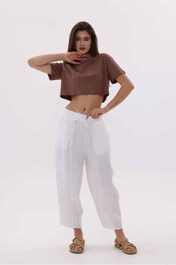 Women's Harem Pants with Pockets, Ayrobin Harem Pants, Adjustable Elastic Waistband, WOMEN'S SHALBAR