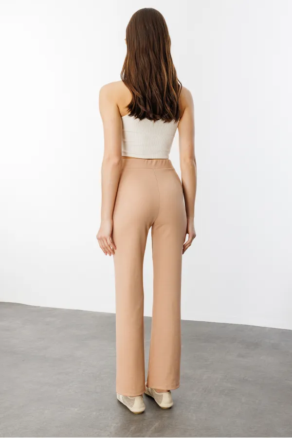 Kadın Yüksek Bel Toparlayıcı Ispanyol Paça Palazzo Pantolon PANTOLON-003