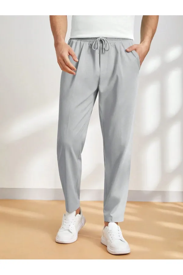 Men's Jogger Pants with Elastic Waistband and Pockets - Men's Jogger Pants