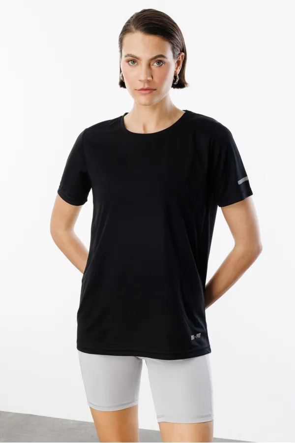 Kadın Nem Emici Hızlı Kuruma Atletik Teknik Performans Spor T-shirt DRIFIT-KISAKOL