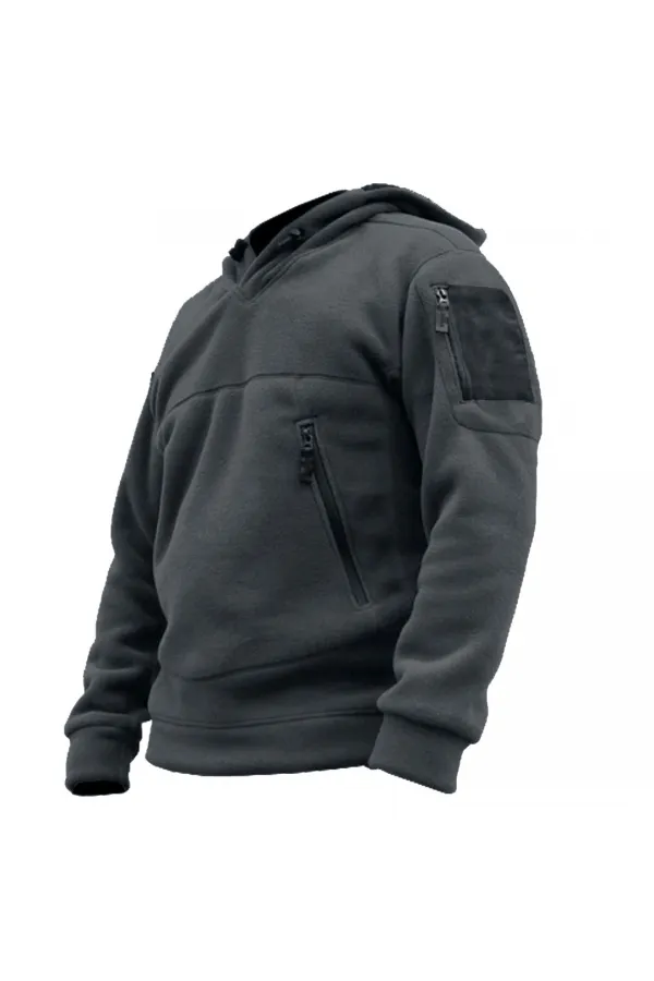 Store Men's Polar Outdoor Hooded Combat Tactical Fleece with Pockets