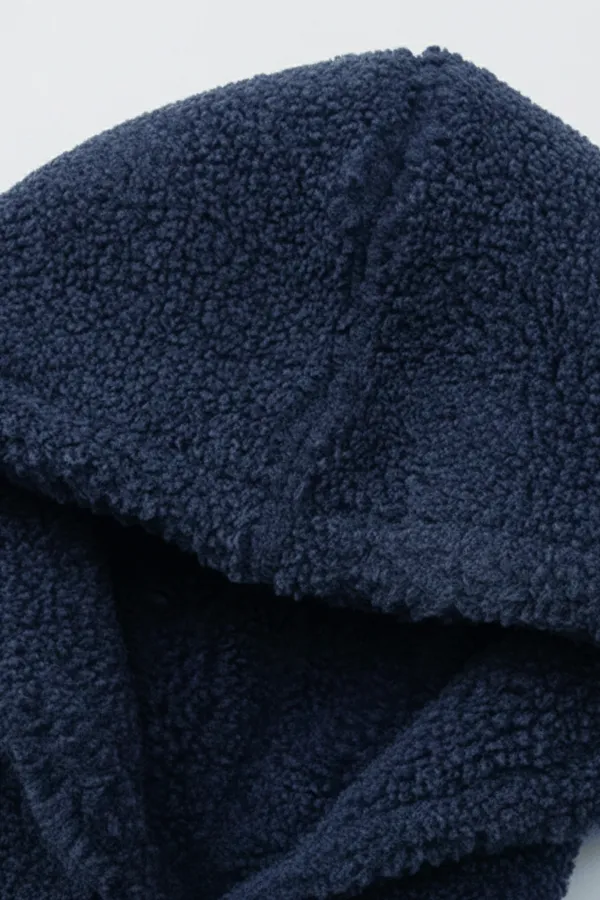 Sweat à capuche en polaire sherpa doublé en peau d'agneau pour homme Genius Store SHERPA-KAP