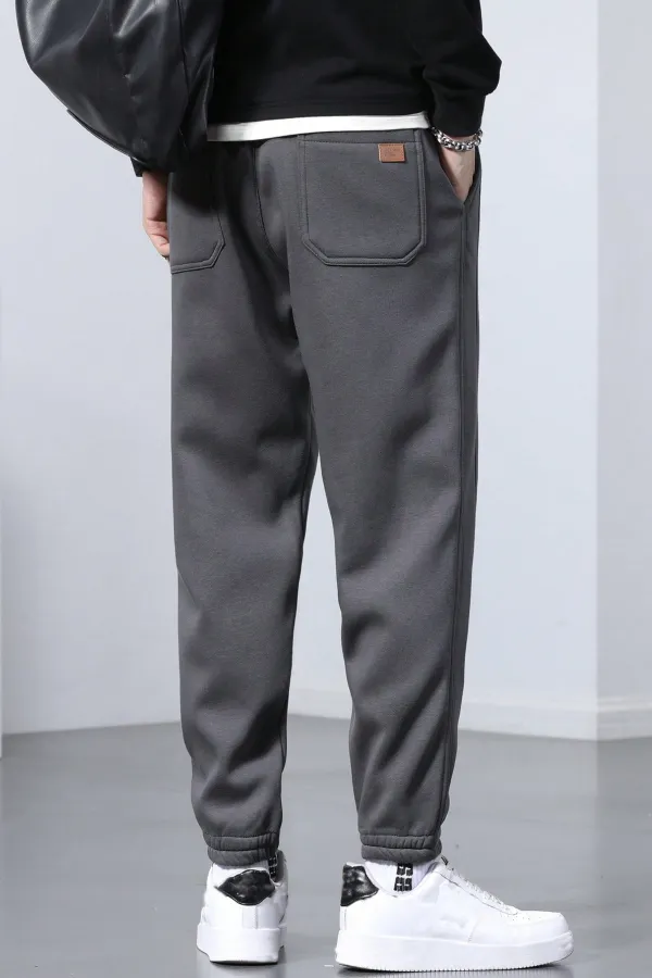 Genıus Store Erkek Eşofman İçi Polarlı Bağcıklı Bel Jogger Spor Eşofman Altı SPOR-ESF001