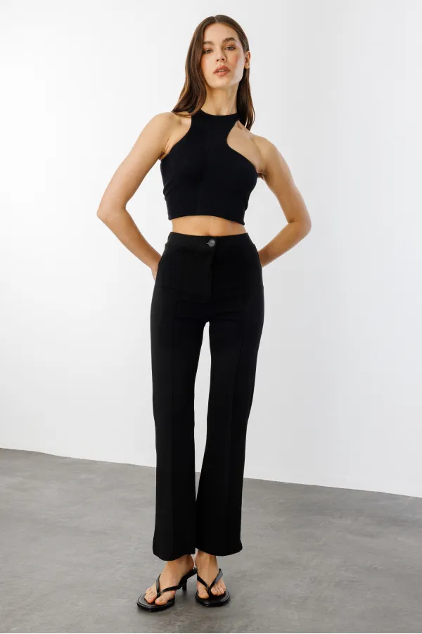 Kadın Yüksek Bel Toparlayıcı Ispanyol Paça Palazzo Pantolon PANTOLON-003