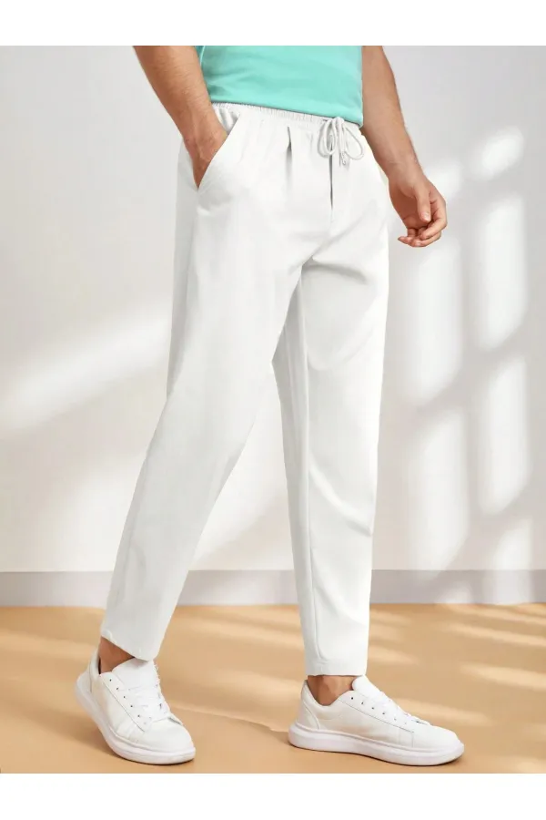 Men's Jogger Pants with Elastic Waistband and Pockets - Men's Jogger Pants