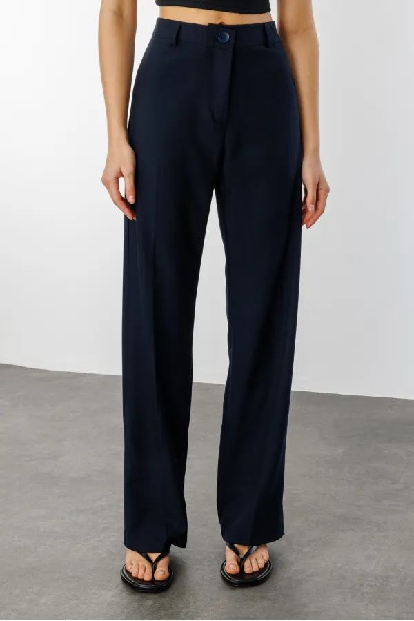 Kadın Yüksek Bel Wide Leg Kumaş Pantolon PANTOLON-004