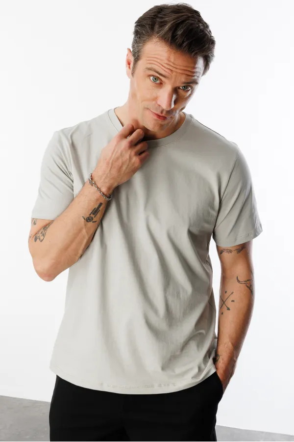 Men's T-shirt 100% Cotton Regular Fit Standard Cut Crew Neck Basic T-shirt BASIC-T-SHIRT1