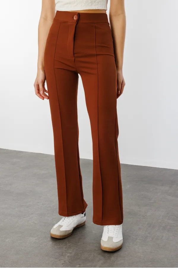 Kadın Yüksek Bel Toparlayıcı Ispanyol Paça Palazzo Pantolon PANTOLON-003