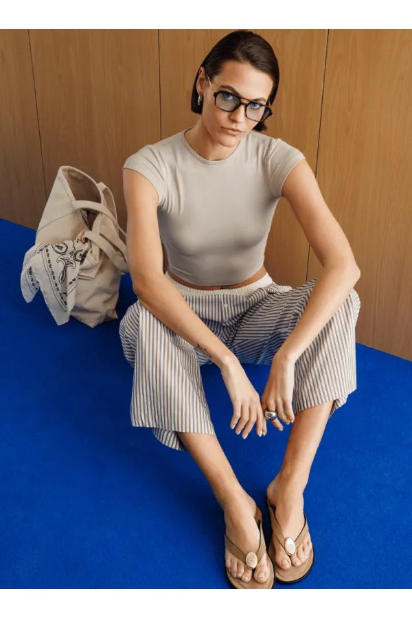 Women's Short-Sleeved Crop T-shirt CROP-T-SHIRT