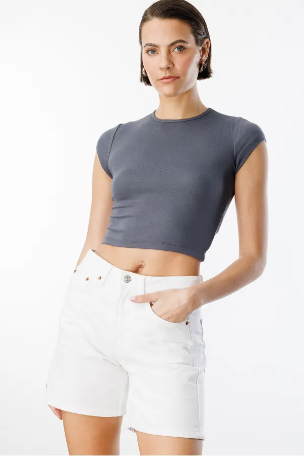 Women's Short-Sleeved Crop T-shirt CROP-T-SHIRT