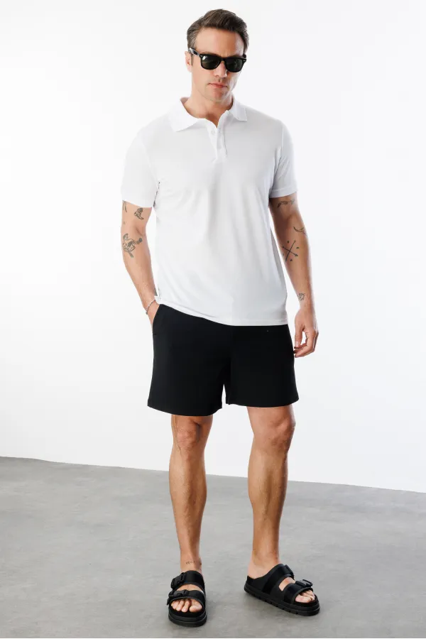  Erkek Çekmeyen Pamuklu Kumaş Regular Fit Standart Kesim Polo Yaka Tişört POLOYAKA-T-SHIRT1