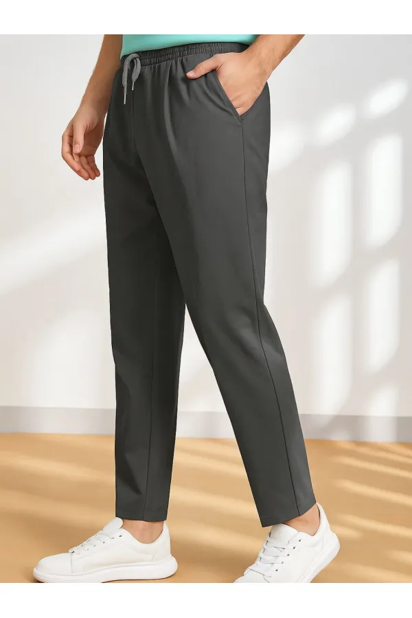 Men's Jogger Pants with Elastic Waistband and Pockets - Men's Jogger Pants
