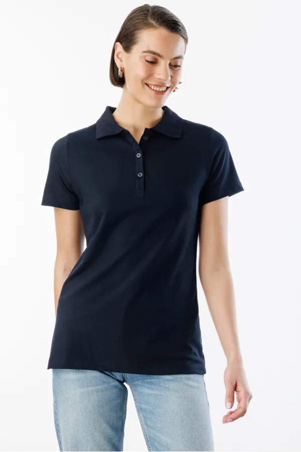 Women's Basic Polo Shirt WOMEN'S-POLO COLLAR