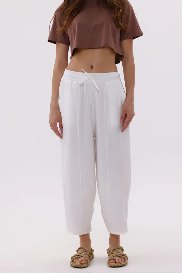 Women's Harem Pants with Pockets, Ayrobin Harem Pants, Adjustable Elastic Waistband, WOMEN'S SHALBAR