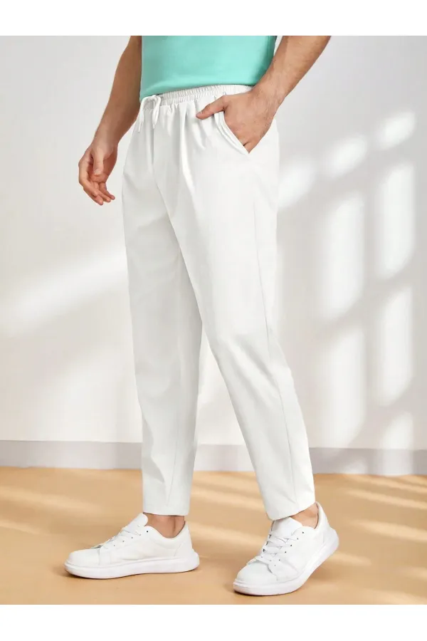 Men's Jogger Pants with Elastic Waistband and Pockets - Men's Jogger Pants