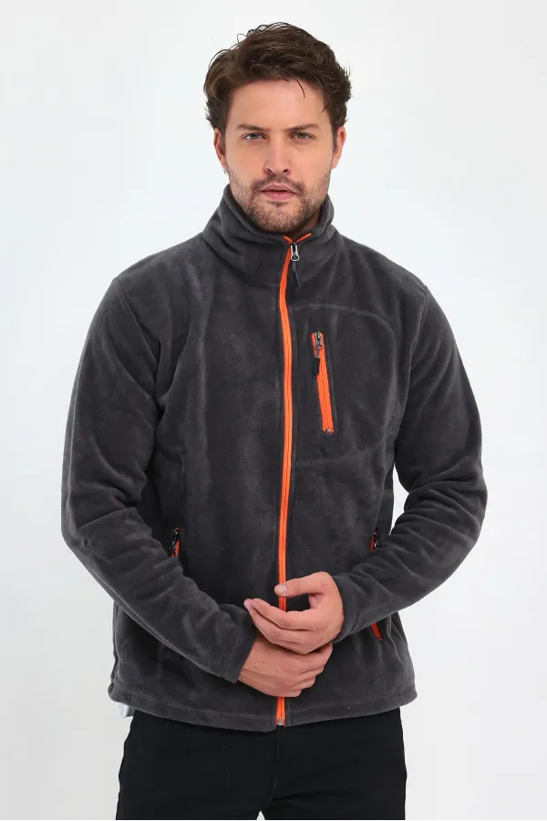 Veste polaire tactique d'extérieur pour homme, fermeture éclair intégrale, 3 poches, POLAR-GNS