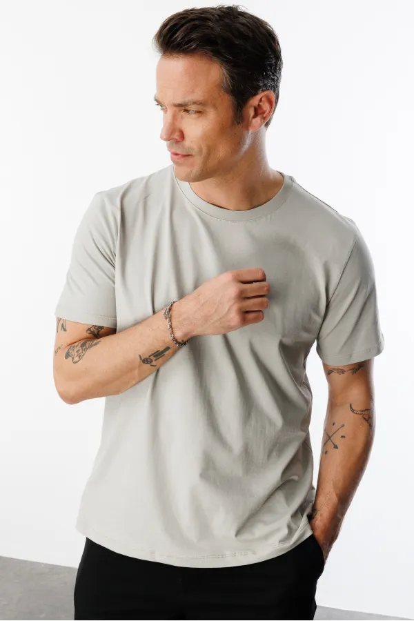 Men's T-shirt 100% Cotton Regular Fit Standard Cut Crew Neck Basic T-shirt BASIC-T-SHIRT1