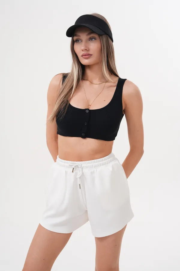 Women's Modal Shorts with Elastic Waist and Pockets MODAL-SHORTS