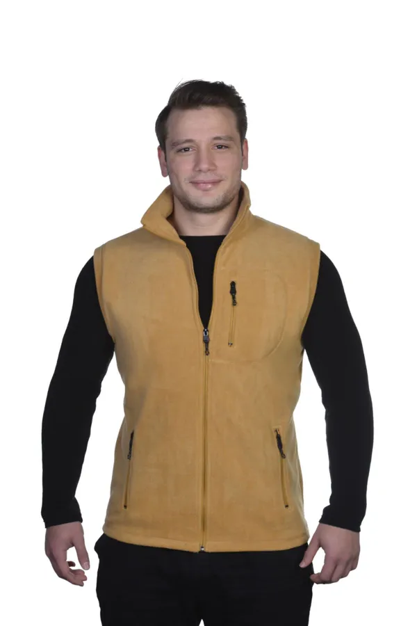 Gilet polaire pour homme, veste de sport outdoor entièrement polaire avec 3 poches, 8 couleurs