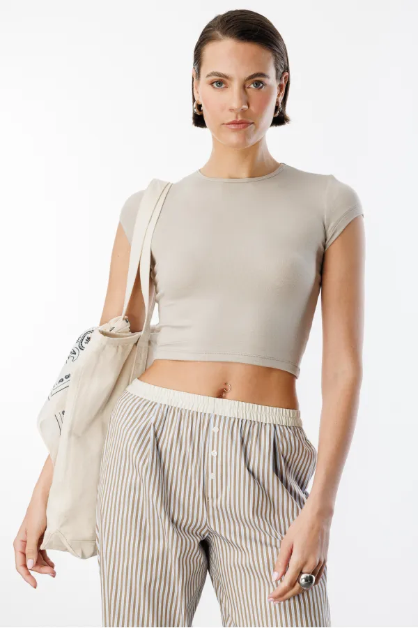 Women's Short-Sleeved Crop T-shirt CROP-T-SHIRT