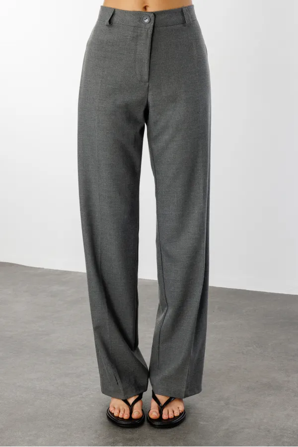 Kadın Yüksek Bel Wide Leg Kumaş Pantolon PANTOLON-004