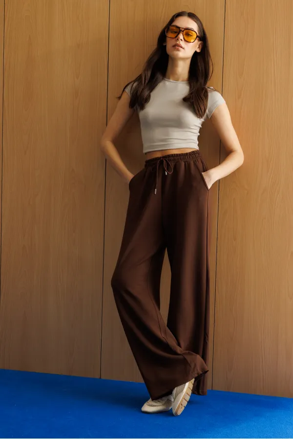 Kadın Geniş Paça Modal Eşofman Altı MODAL-EŞOFMAN