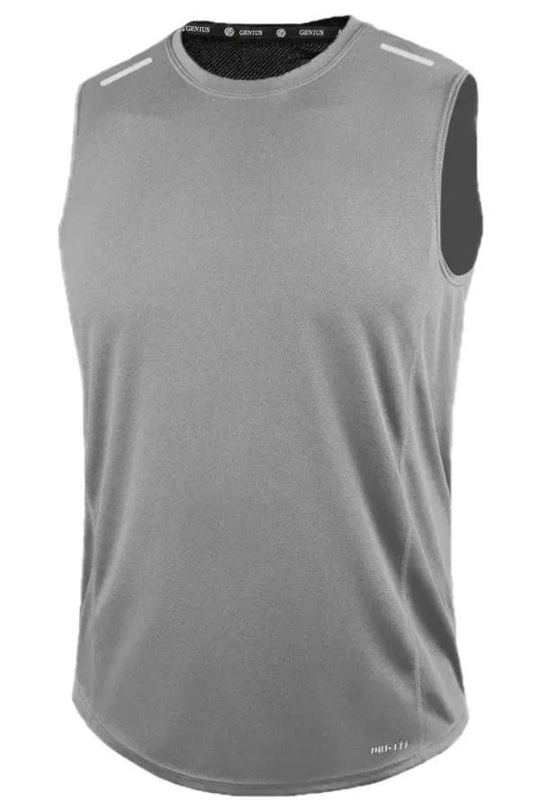 Men's Moisture-Wicking, Quick-Drying Athletic Technical Performance Sleeveless T-shirt DRIFIT-SIFIRKOL