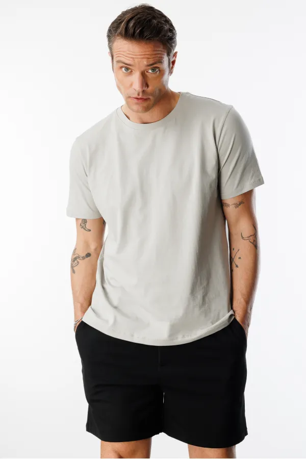 Men's T-shirt 100% Cotton Regular Fit Standard Cut Crew Neck Basic T-shirt BASIC-T-SHIRT1