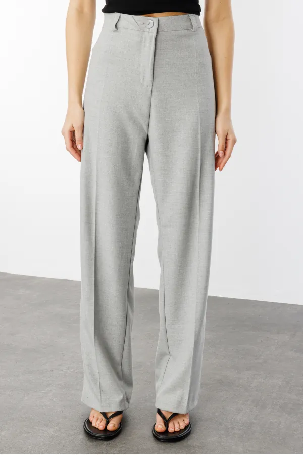 Kadın Yüksek Bel Wide Leg Kumaş Pantolon PANTOLON-004