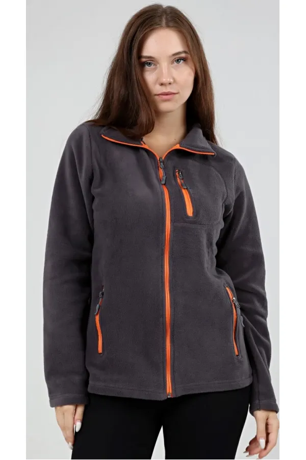 Store Women's Full Zip Outdoor 3-Pocket Sport Fleece Jacket KDN-PLR17