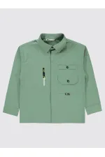 Chemise garçon 6-9 ans kaki doux - Emballage