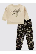 Ensemble de survêtement beige pour fille de 2 à 5 ans - Emballage