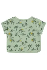 Bebek Tişört 0-24 Ay Açık Haki - Paket