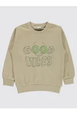 Erkek Çocuk Sweatshirt 2-5 Yaş Bej - Paket