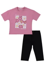 Kız Çocuk Takım 6-9 Yaş Soft Pembe-Siyah - Paket