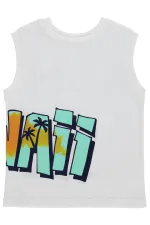 T-shirt garçon, 2-5 ans, blanc cassé - Emballage