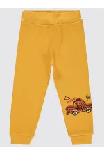 Bas de survêtement garçon 2-5 ans moutarde - Lot