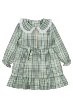 Girl's Vest and Dress 6-9 Years Green - Package