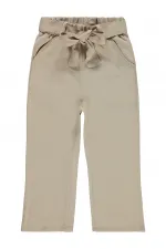 Girls' Trousers, Ages 2-5, Light Brown - Pack