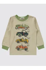 Boys Pajama Set 2-5 Years Old Light Khaki - Package