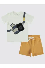 Erkek Çocuk Takım 2-5 Yaş Ekru - Paket